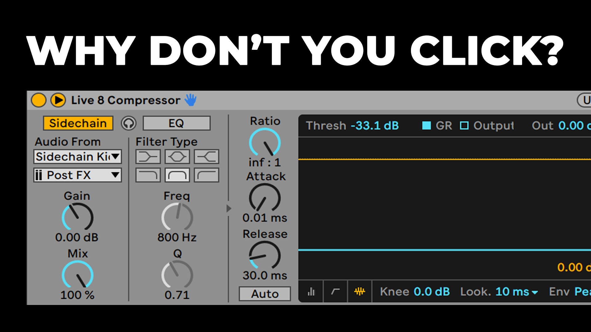 Why doesn't the Ableton Live 8 compressor click?