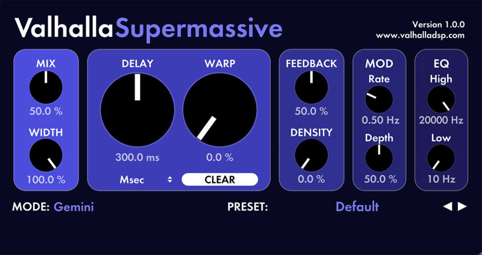 Valhalla DSP Valhalla SuperMassive